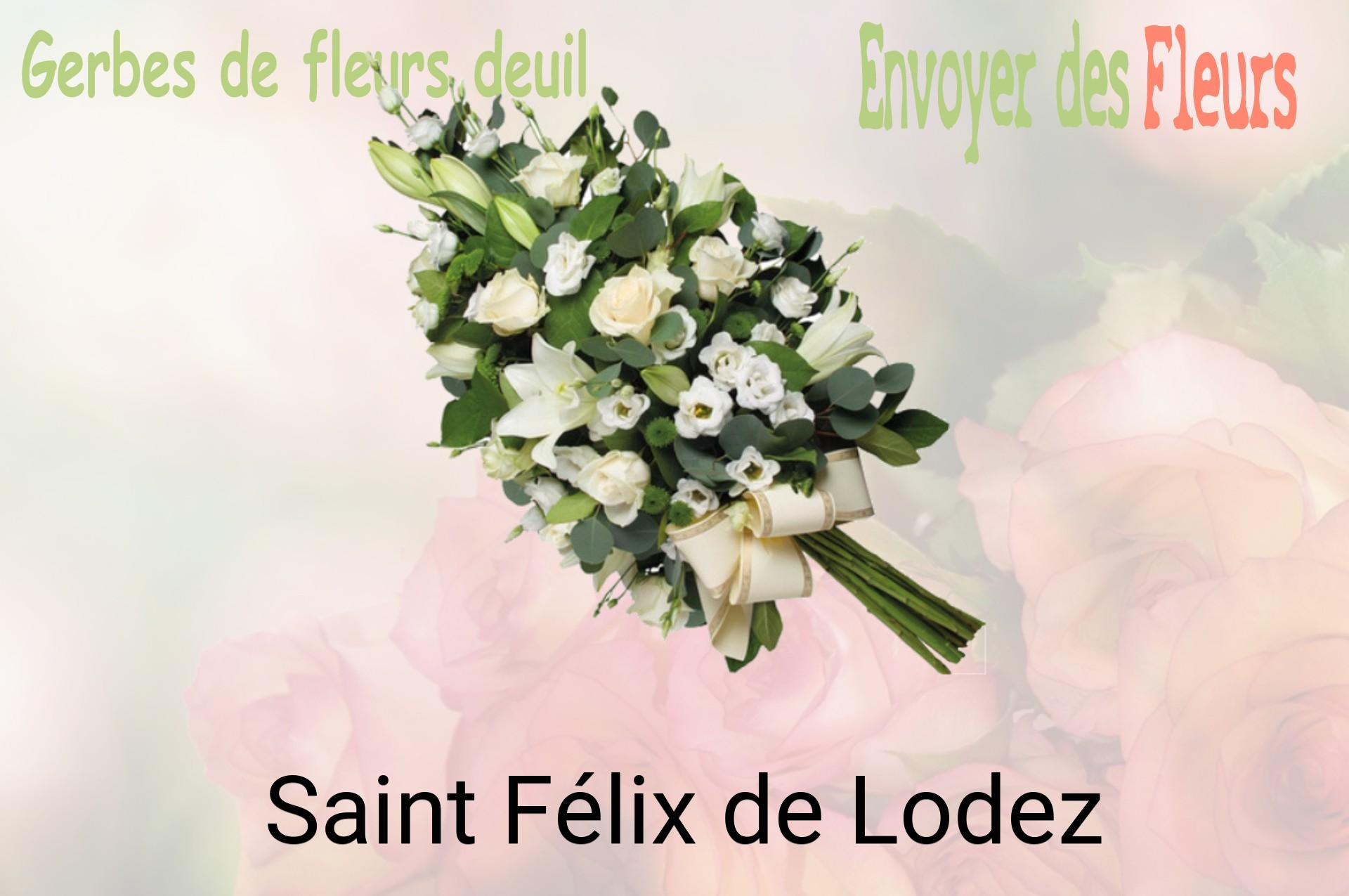 Gerbe de fleurs de deuil livrée à Saint-Félix-de-Lodez